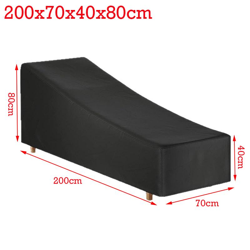 Outdoor Lounge Chair Cover 210D Oxford Fabric Waterproof Dustproof Chaise Lounge Covers Home Garden Patio Furniture Cover