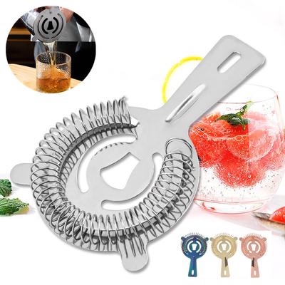 Stainless Steel Bar Sprung Cocktail Strainer Bartender Julep Wine Drink Ice Cube Filter Strainer Kitchen Barware Accessories