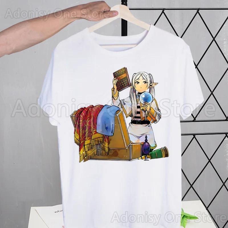Frieden Harajuku Damski T-shirt z Nadrukiem Neutralny T-shirt z Krótkim Rękawem Casualowy T-shirt Damska Odzież Uliczna Top