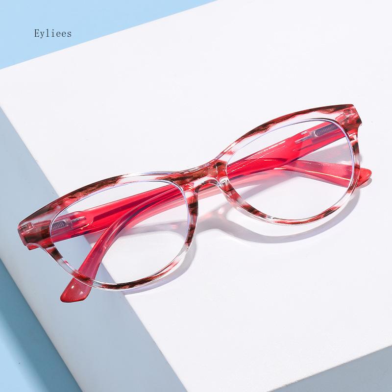 Female's Spectacles Trend Printed Frames Reading Spectacles Male Eye Protection Anti-Blue-Ray Presbyopia Eyeglasses +1.0~+4.0
