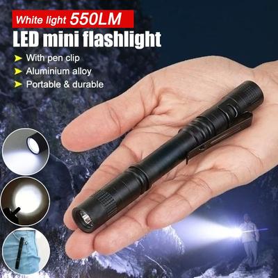 1/2/3pz Mini Torcia LED Portatile a Penna Tascabile Ultra Luminosa Alta Luminosità Torcia Manuale Linterna Torch Per Campeggio Esterno Emergenza