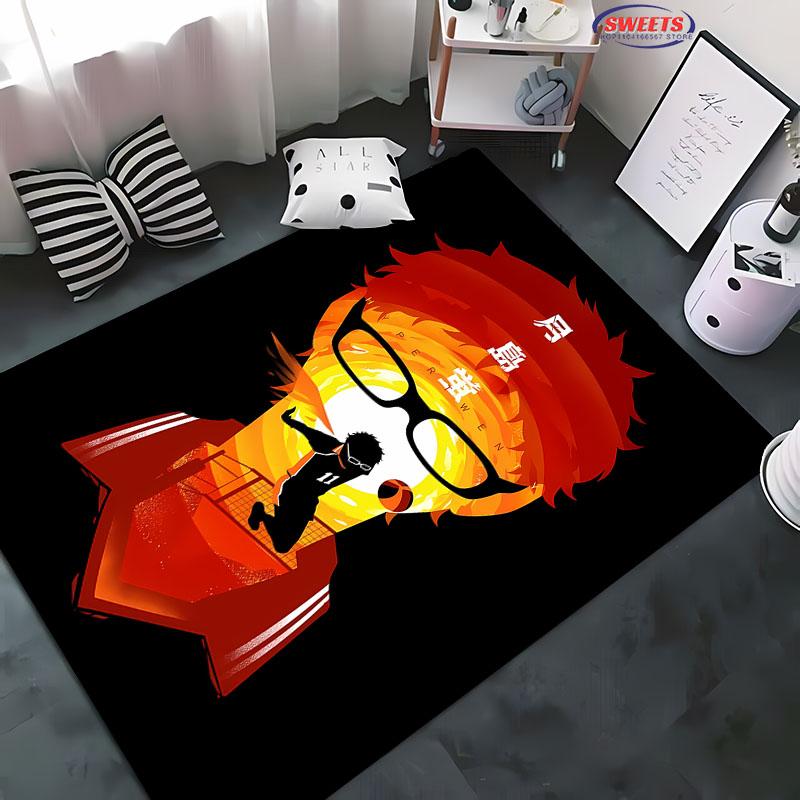 3D Printing Haikyu Large Area Rug, Indoor Washable Bedroom Mat, Durable Rug for Living Room Dining Room Bathroom Kitchen Office
