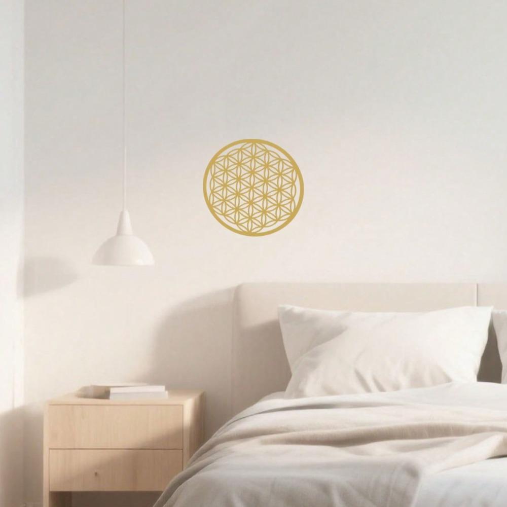 1Pc Metal Mandala Wall Art Sacred Geometry Lotus Flower Sculpture Spiritual Home Decor Meditation Room Gift