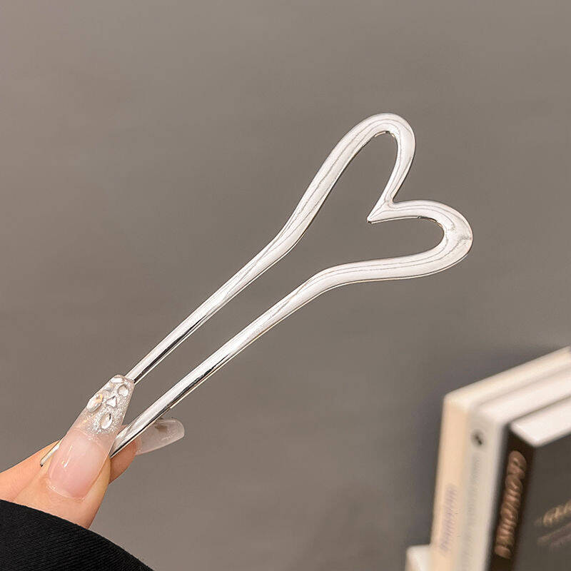 

Корейская металлическая заколка для волос в форме сердца, новая модная геометрическая заколка-клипса, головной убор для женщин, девочек, аксессуары для волос, ювелирное украшение, подарок