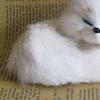 Simulation Fox Toy Realistic Adorable Plastic Fleece Long Plush Cute Squatting Fox Model for Home