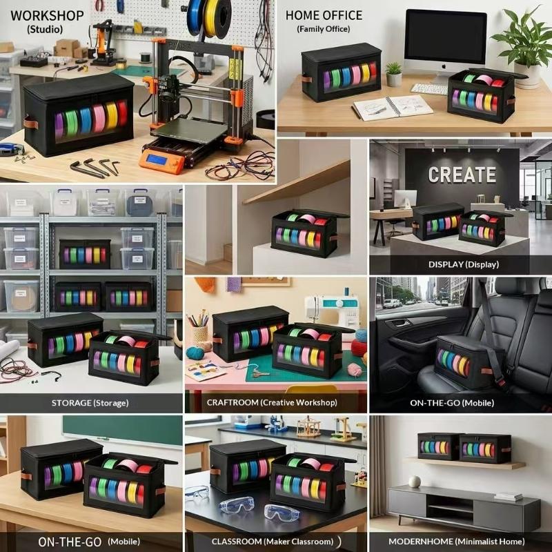 1Pc 3D Printer Filament Storage Bag Filament Storage Bag Cover 3D Printing Accessories Holder Rack For Home Office Workshop