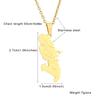 Stainless Steel Martinique Map Pendant Necklace Women Men Fashion Jewelry Silver/Gold Color Patriotism Country Choker