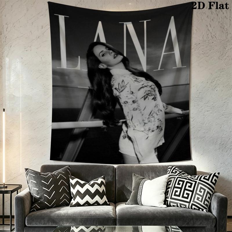 Lana Del Rey Wall Tapestry Aesthetic Wall Hanging Printed Fabric Blanket Decorative Tapestries for Bedroom Living Room Home Decor