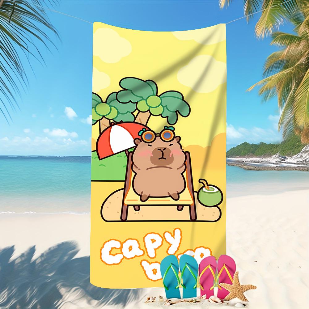 Niedliche Strandtücher mit Capybara-Print: Perfekt für den Sommer! Sofakissenbezug, Raum Heimdekorationortabel