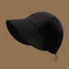 Summer Sun Hat Foldable Wide Brim Women Bucket Hat Adjustable Outdoor Beach Panama Caps Ponytail Fisherman Cap
