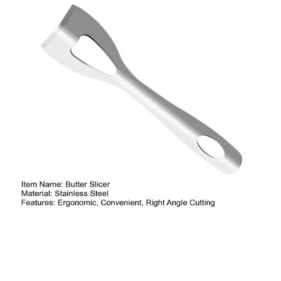Stainless Steel Cheese Slicer Handheld Butter Cheese Cutter Right Angle Butter Knife Spreader Cheese Chopper for Home Kitchen