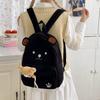 Schoolbag Autumn and Winter New Corduroy Backpack Cute Bear Student Schoolbag College Style Fashion Commuter Backpack