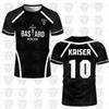 Blue Lock Anime Shirt Schwarz und Weiß Trikot Herren Fußball T-Shirt Kaiser Isagi Training Atmungsaktiv Sport Herren T-Shirt