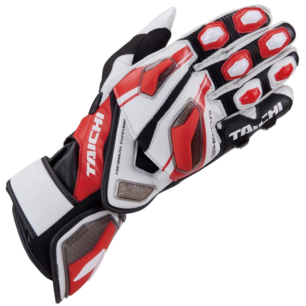 RS Taichi Racing Gloves with CE Level Road XL GP-EVO.R Built-in Protectors, 1, Race, Red, [NXT055]