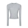 Women's Slim-Fit Long-Sleeve Top - High-End Round Neck Tee for Spring/Autumn