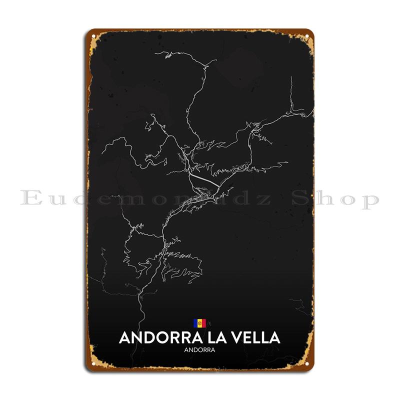 

Andorra La Vella AD Metal Sign Plaques Pub Garage Pub Plates Bar Cave Design Tin Sign Poster 20x30cm（7.8x11.8inch）