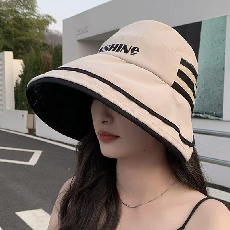 

Vinyl Empty Top Sun Hat for Women Spring Summer Travel Beach Sun Protection Uv Protection Large Brim Foldable Fisherman Hat One size fits all