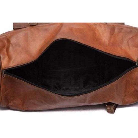 Men's Genuine Leather luggage gym weekend overnight duffel Extra Large bag