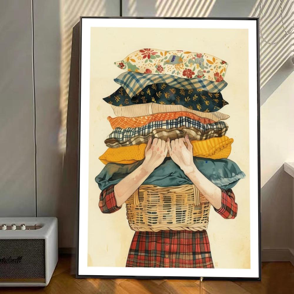 Laundry Day Art Poster Good Quality Prints and Posters Vintage Room Home Bar Cafe Decor Aesthetic Posters Waterproof Paper