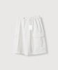 MOOD INSIDE Half-Banding Single-Pleat Cotton Cargo Bermuda Pants_White