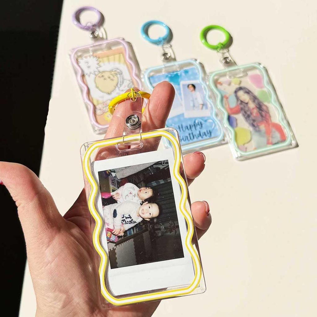 EBISU Design Foto-Schlüsselanhänger für Cheki, Unneune, Schiebetyp, Inklusive rundem Karabiner, Trading