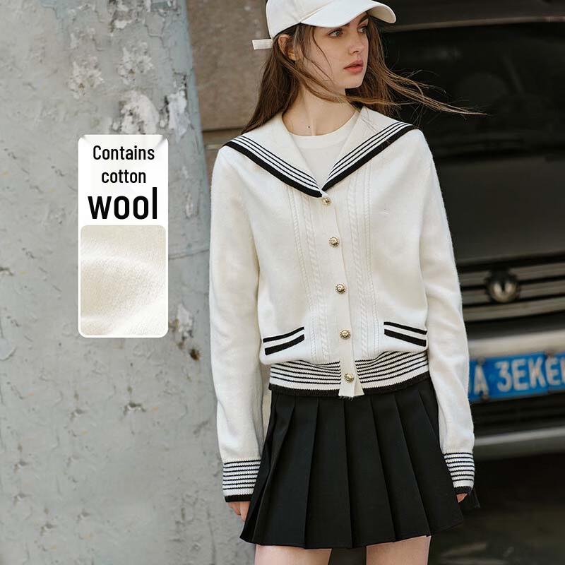 

Navigare Women s Striped Sailor Collar Sweater S