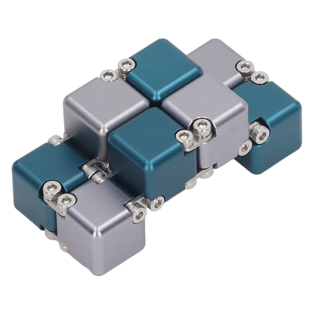 Stress Anxiety Relief Toy Adults Hand Held Puzzle Sensory Finger Flip Blocks Toy for ADD ADHD Blue