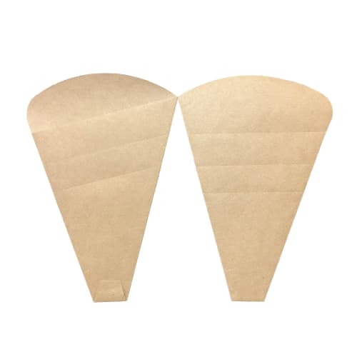 Crepe Triangular Bag, Brown, Perforated (100)