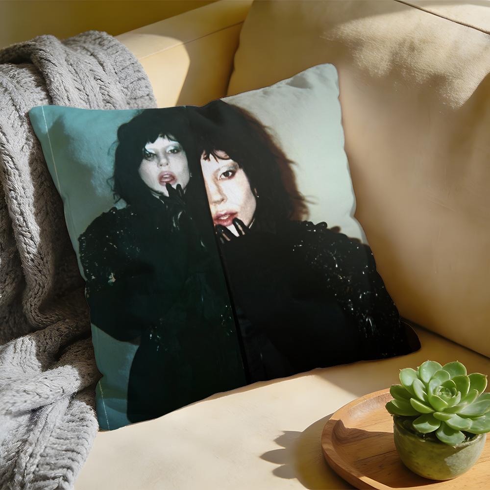 Cushion Cover Singer LLady Gaga Mayhem Washed Linen Soft Breathable Decorative Case For Sofa Home Pillow cover