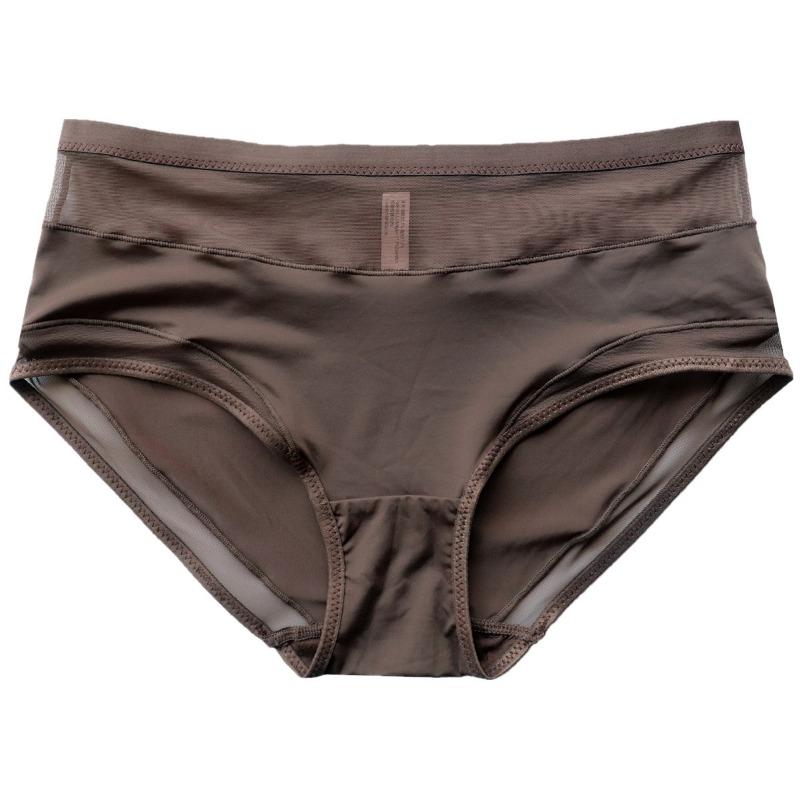 Large Hollow Briefs Mesh Mesh Mid Waist Women's Underwear Women's Ice Knickers Silk Lifting Buttocks Comfortable Women's Triangle Panties