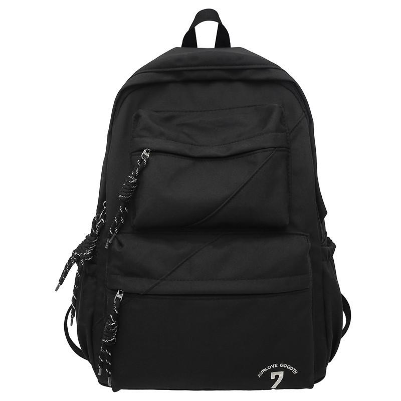 New Large-capacity Backpack Harajuku Ins Color Matching Junior High School Student Schoolbag Simple Niche Trendy Backpack