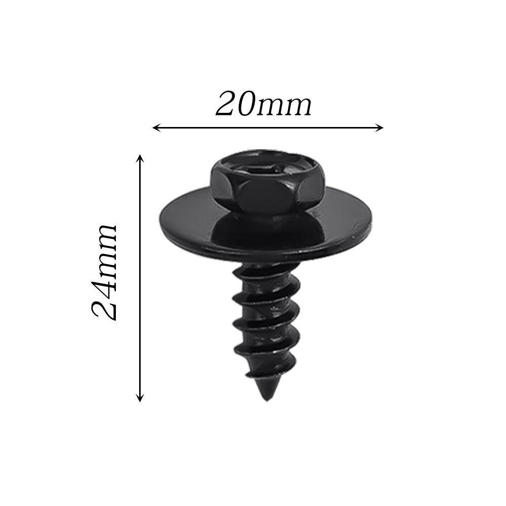 Car Bumper Self Tapping Screw Carbon Steel Auto Fender Mudguard Splash Guard Fastener Rivet Retainer Secure Fix Hardware Parts