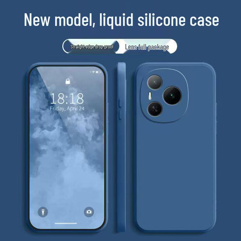 Honor Power Liquid Full-Cover Soft Case: Solid Color, Anti-Drop, New Model