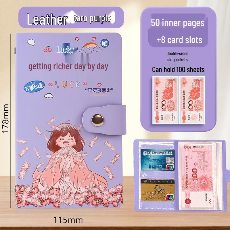 2025 Nový styl spořicí pořadač na hotovost: Album pro ukládání peněz a účetnictví