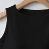 Sleeveless Ribbed Knit Tank Top for Women Lightweight Crew Neck Basic Solid Fitted Casual Shirt