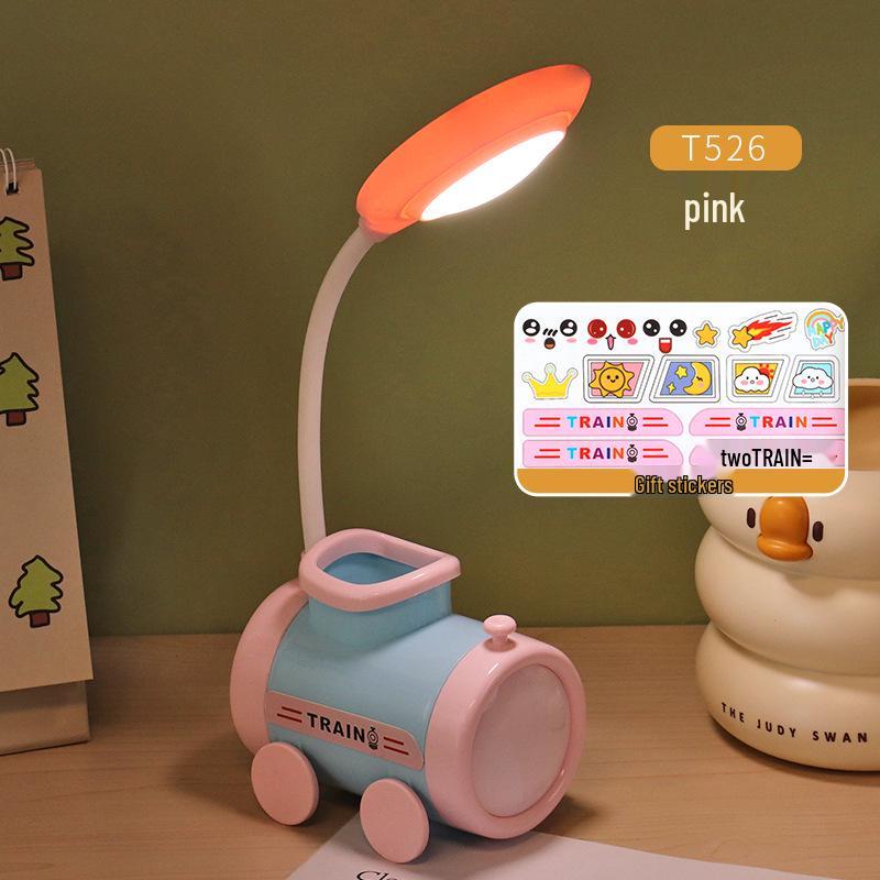 Multifunctional Folding Cartoon Desk Lamp with USB Charging and Eye-Protection for Study, Dormitory, and Bedside Use
