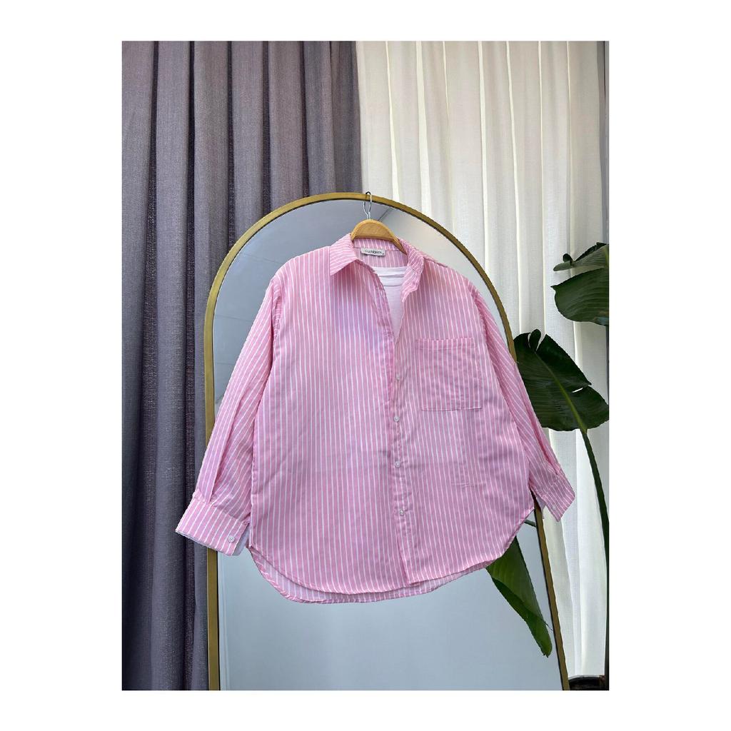 Striped Oversized Women's Shirt