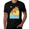 Cinque Terre Italy Tshirt Casual Daily Wear Short Sleeve Top