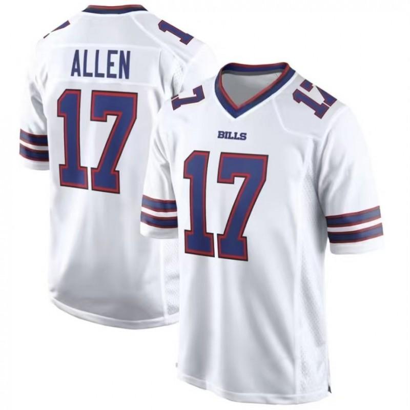 Buffalo Bills NFL Jersey 17 Josh Allen Embroidered Football Uniform Men Fans
