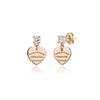 14K Cubic Point Heart Lettering Earrings (Gold Filled) C24Egf090