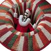 3D Rugs Optical Illusion 3D Illusion Mat Christmas Decorations Round Quilted Holiday Bathroom Carpet For Kitchen Entryway