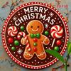 1pc Gingerbread Christmas Metal Sign, Holiday Decoration for Home Garage Garden