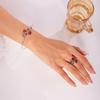 Vintage Vintage Charm Ring Romantic Open Adjustable Bangle Rose Flower Jewelry Set Special Events