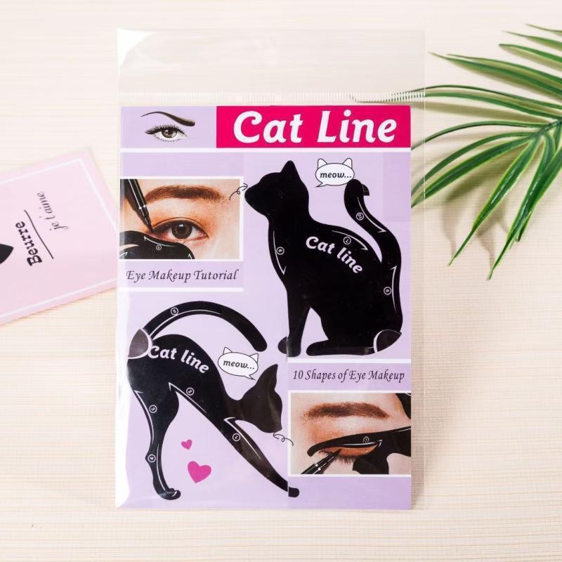 Multi-functional Cat Eye Makeup Card: Eyeliner, Eyeshadow & Eyebrow Template