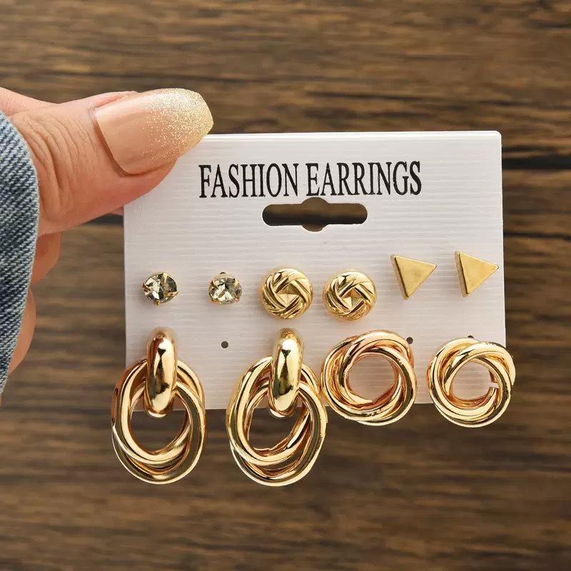 Chic Women s Statement Earrings: Elegant & Versatile Design, Exaggerated Style, Fashionable Dangle Set. золотой