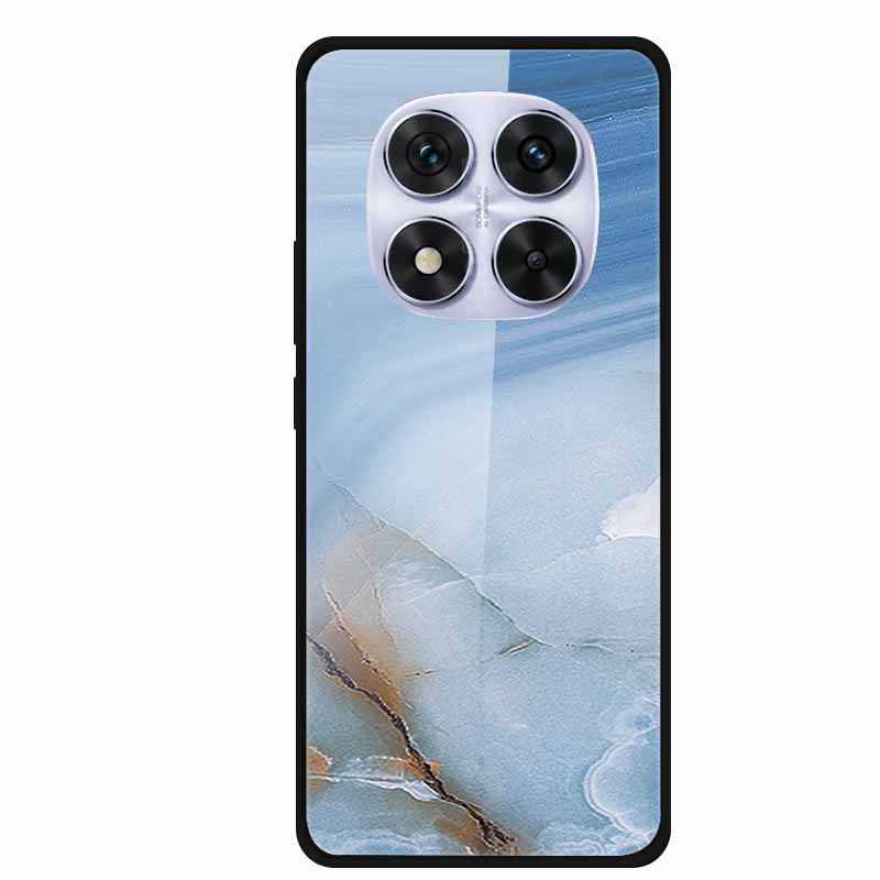 Tempered Glass Case For Xiaomi Redmi Note 14 Pro 5G Back Cover PC Hard Shockproof Cases Beer Marble Texture Cool Fashion Funda