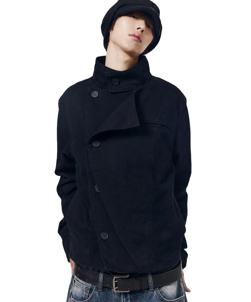 AAKAM High Neck Wrap Jacket (Black)