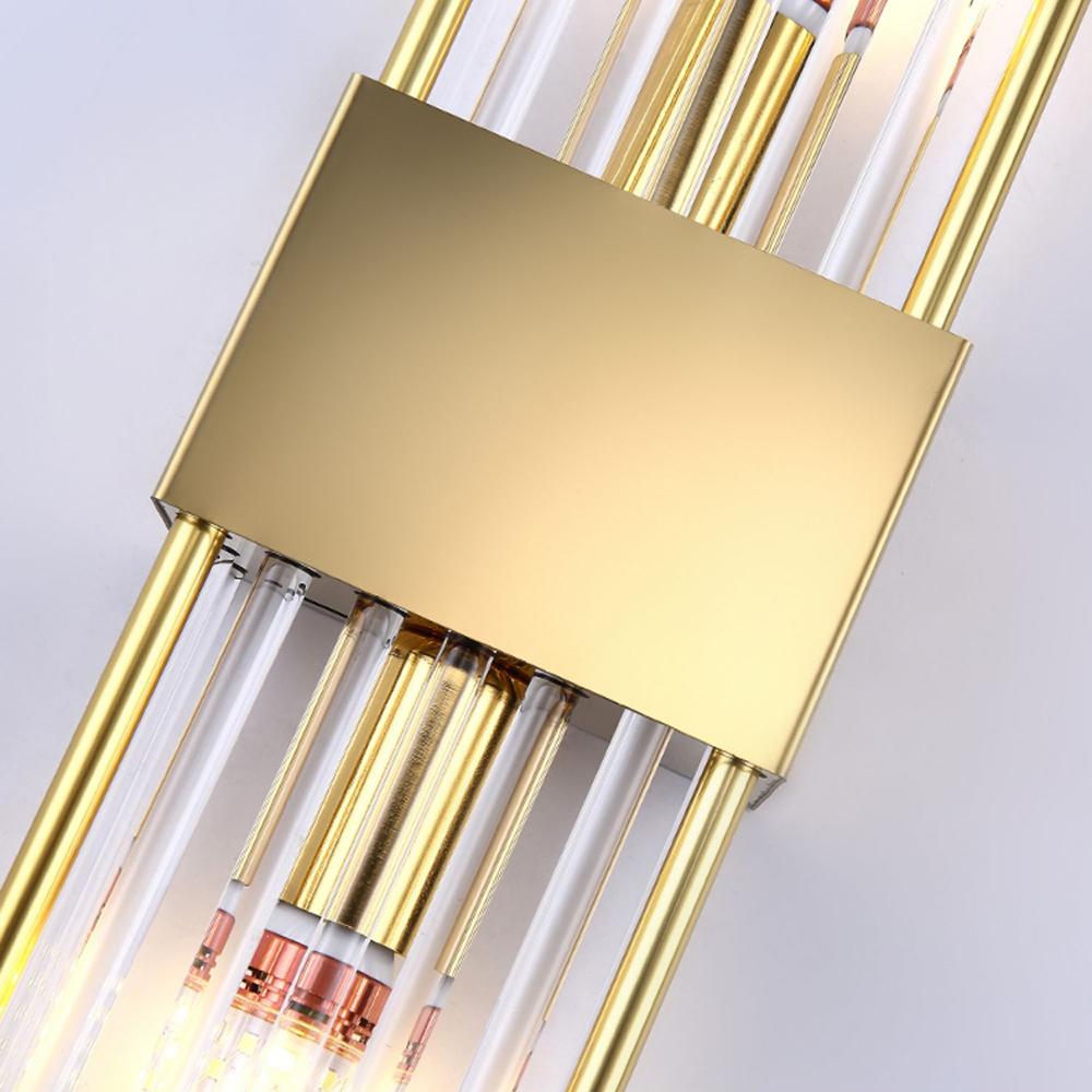 LED Stainless Steel Beveled Glass Wall Sconce for Hallway, Study and Bedroom Home Decor, Bedside Lamps, Decorative Lamps