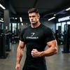 Camiseta Fitness de Manga Corta Shark GYMSHARK - Transpirable, Alta Elasticidad, Secado Rápido.