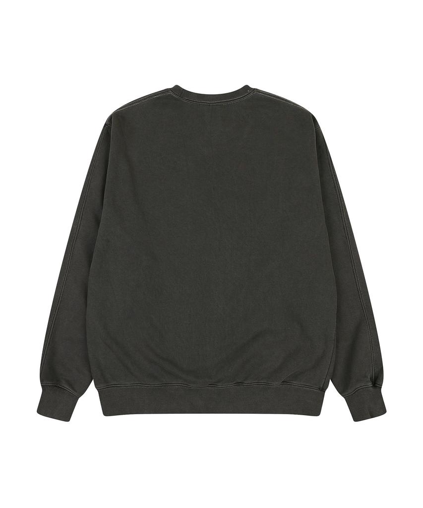 ADERNM Pigment Cut-Line Sweatshirt (Charcoal)